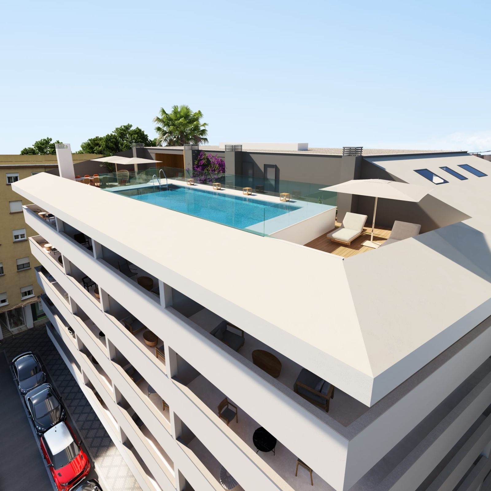 02 rooftop pool apartment
