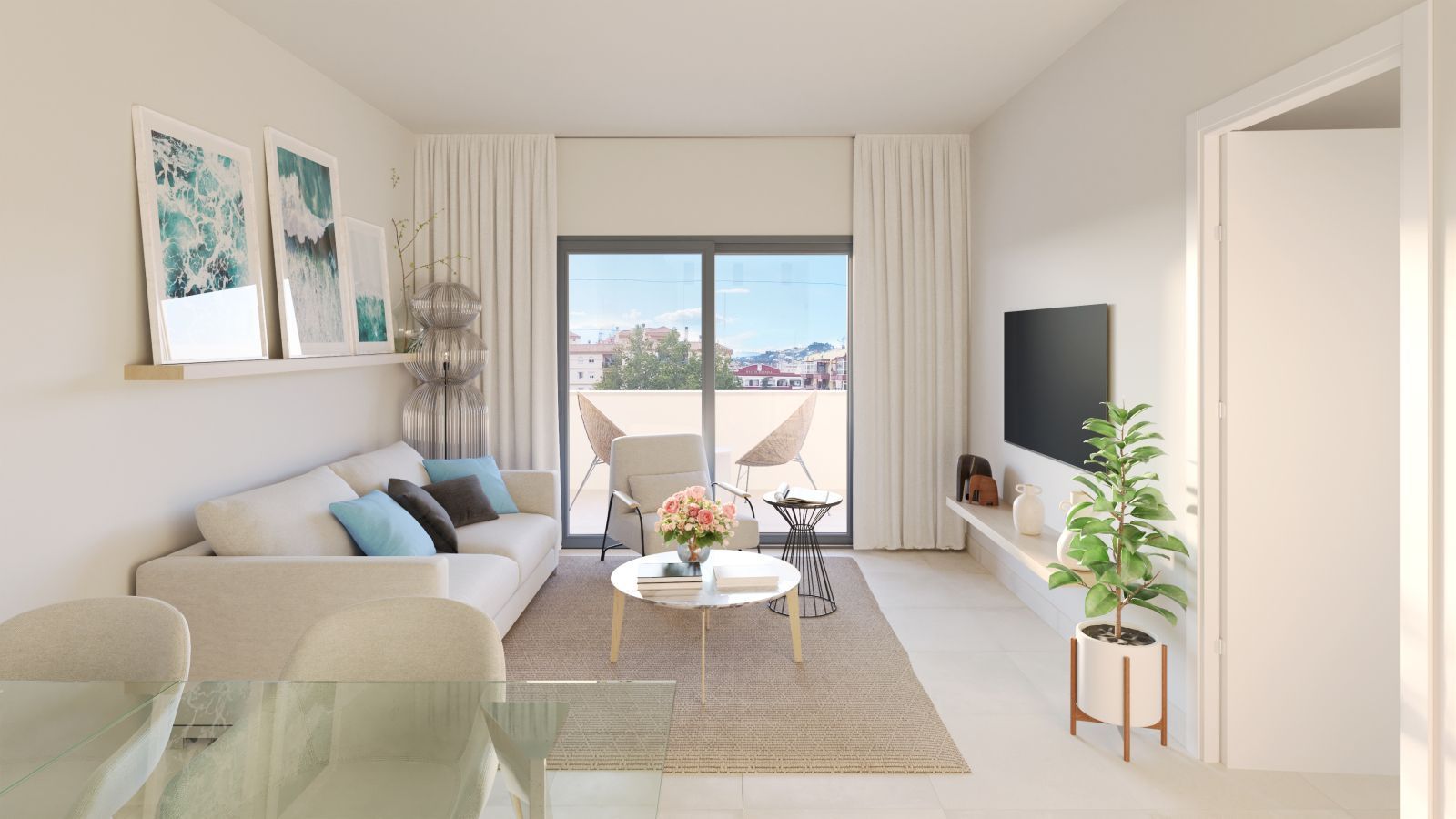 05 modern living room balcony view